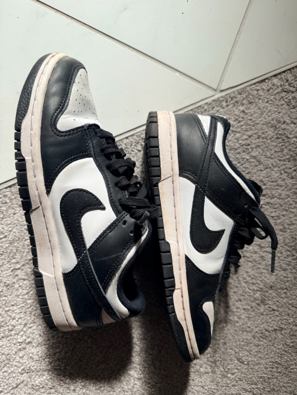 Nike Black and White Low-Top Panda Sneakers 6M